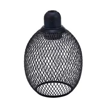 Iron Lamp Covers Hollow Out Chandelier Lampshade Shell Pendant Lamp Shade Living Room Cafe Hotel black-C