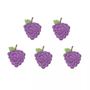 Iron Patch MESRINA Fashionable Iron Patch Velcro Applique Embroidery for Boys and Girls 5 Piece (Grape Set)