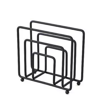Iron Standing Napkin Dispenser Wood Napkins Holder With Metal Wire, Standing Napkin Holder For Table, Kitchen Dining Room Decor чёрный