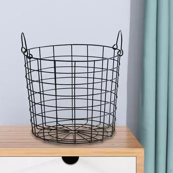 Корзина для хранения железа 8,27 дюйма x 7,87 дюйма с ручками, контейнеры для всякой всячины, большая кофейный