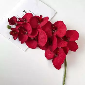 Iron Wire Inner Lining Fake Phalaenopsis Real Touch Fake Phalaenopsis Flower Wedding Decoration