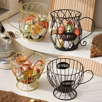 Ironwork Coffee Pod Держатель капсул Выдалбливаемая полая витрина Новая витрина для фруктов