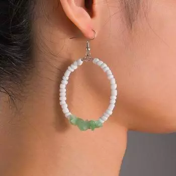 Irregular Bohemia Shell Earring Fashion Jewelry Summer Beach Earrings Colored Stone Earrings Women Style 2