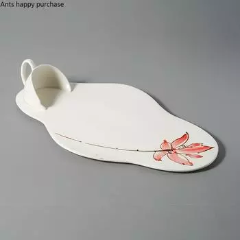 Irregular Ceramic Plate Dinner Plate Western Plates Hotel Restaurant Decorative Tableware Sushi Plates Fruit Bowl Dim Sum Dish