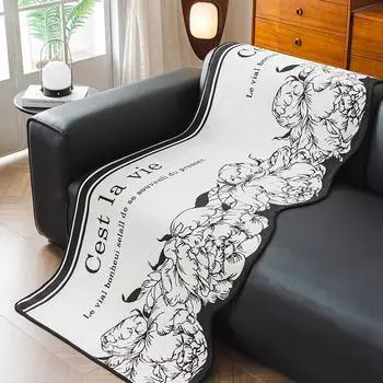 Irregular Chenille Sofa Cushion Summer Non-Slip Cool Pad Light Luxury High-Grade Irregular Cushion Cloth 90-90