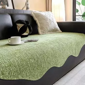 Irregular Shape Chenille Sofa Covers Living Room Non-Slip Sofa Cushion French Style Four Season Sofa Towel Furniture Protector 90x90 A