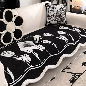 Подушка для дивана неправильной формы из шенилла Winter Burr, высококачественный прямой кожаный чехол для дивана, полотенце 70*70cm