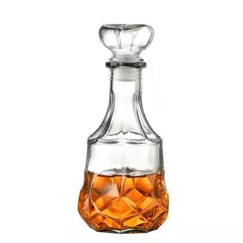 Irregular Shaped Whiskey Decanter with Airtight Stopper, Lead-free Glass, 250ml, 500ml, 900ml 250ML