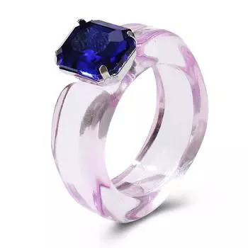 Irregular Trendy Cool Women Acrylic Girls Fashion Jewelry Transparent Resin Rings Finger Ring