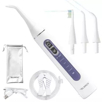 Ирригатор для полости рта PROTEC Струйная мойка BLANCA Может использовать щетку и зубную нить одновременно Безрезервуарная звуковая струйная нить для чистки с функцией электрической зубной щетки