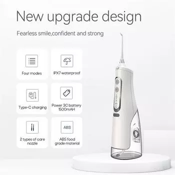 Ирригатор для полости рта USB перезаряжаемый ирригатор для воды портативный стоматологический ирригатор с водяным баком 310 мл водонепроницаемый очиститель зубов для путешествий