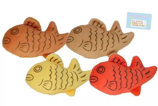 is a Dog Three Arrows Taiyaki Poo Poo Toy Stuffed Toy Material 4 Colors Assorted Dark [There sound! Toy] (Red, Yellow, Brown, Brown) белый