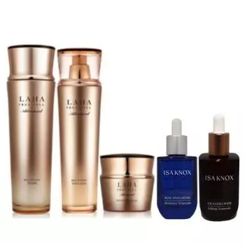 ISA KNOX Basic Set Laha Trucell Advanced Recovery Anti-Aging Set (Skin + Lotion + Cream) + (Ampoule*2 types)