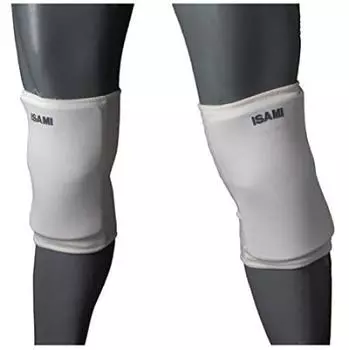 isami Isami Knee Cap Guard White White Foot Shin Knee Support Martial Arts Martial Arts Karate Kickboxing General L-120 (Free) белый