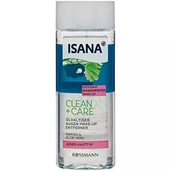 Средство для снятия макияжа с глаз ISANA Clean+Care Oil, 2 шт., 100 мл