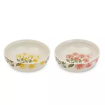 Isaoyama Kiln Pair Bowl M Маленькая миска Легко черпать Диаметр x Высота Безопасная Karsk Wildflower J-kitchens 12.5 4.4 см Микроволновая печь/Посудомоечная машина (Желтый Красный)