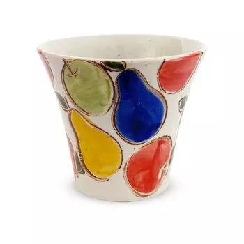 Isaozan Kiln Японское стекло для сакэ Подходит для микроволновой печи Изделия Hasami Сделано в Японии Узор Sake Ochoco 140 см3 Фрукты J-kitchens J-kitchens (Саке/Холодная керамика)