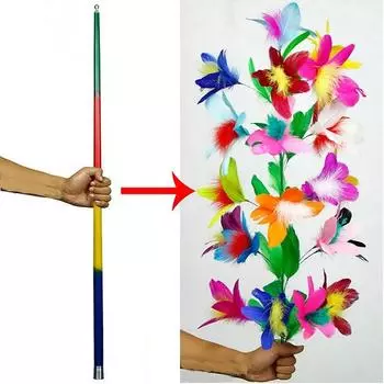 Исчезающая исчезающая трость-цветок, магические трюки для фокусников, магический реквизит для сцены крупным планом серебряный