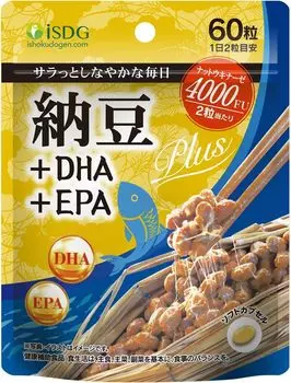 ISDG Natto Kinase 4000 FU Natto Kinase DHA EPA 60 таблеток по 30 шт. Health Nutrition Natto Высокоактивная пищевая добавка для пожилых людей 1 шт. набор +