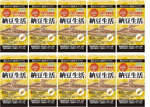 ISDG Natto Kinase 4000FU Natto Kinase 60 таблеток 30 шт. Natto Bacteria Supplement Natto Made in Japan Life 10 Piece days (Натто Сет)