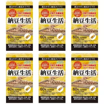 ISDG Natto Life Наттокиназа 4000FU Наттокиназа Экстракт бактериальной культуры Natto 60 Life 60 таблеток/флакон (Натто зерна6)