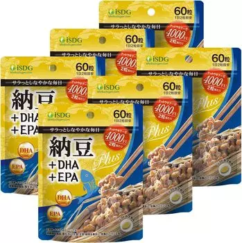 ISDG Наттокиназа 4000 FU Наттокиназа DHA EPA 60 таблеток 30 шт. Health Nutrition Natto Высокоактивная пищевая добавка для пожилых людей Набор на 6 и более дней