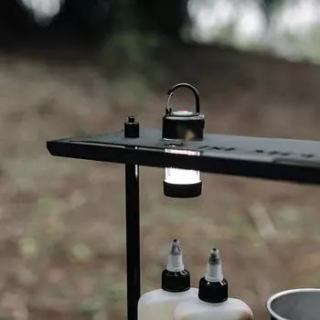 ISE MOUNT Кемпинговая настольная стойка Многофункциональная настольная стойка для хранения Съемная подставка для лампы Посуда 1 Layer чёрный