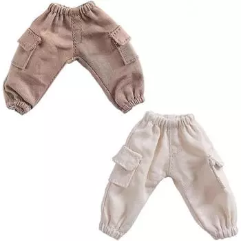 Ish Obitsu 11 Ob11 Размер наряда Obitsu Doll 11 см тело брюки-карго рабочая одежда брюки свободные 5 цветов слоновая кость+бежевый слоновая кость+бежевый