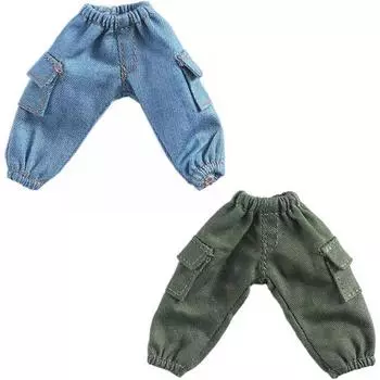 Ish Obitsu 11 Ob11 Размер наряда Obitsu Doll 11 см тело брюки-карго рабочая одежда брюки свободные 5 цветов зеленый+синий зеленый+синий