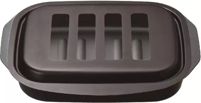 Ishigaki Grill Oven Black Approximately Length x Width x Height cm Ideal for Grill Master Grilling Cooking with Lid 4162 Black 26.5 18.7 3.5 чёрный