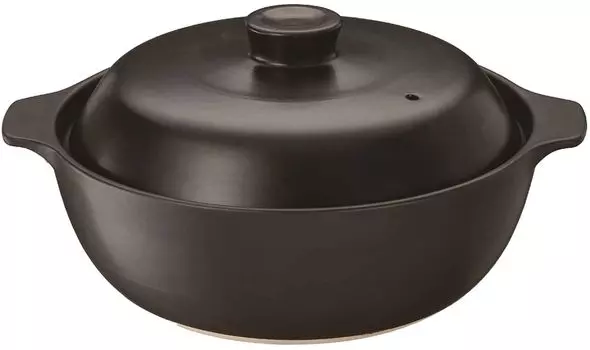 Ishigaki IH Open Fire Earthenware 8 3 to 4 4376 & Compatible, Spill-resistant Pot, Modern, No. (for people)