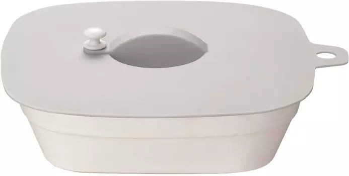 Ishigaki Microwave Cooking Dish White With Width x Depth x Height 6cm Ceramic Width 18 x Depth 18 x Height Ceramic Silicone Lid Set Square M Shallow белый