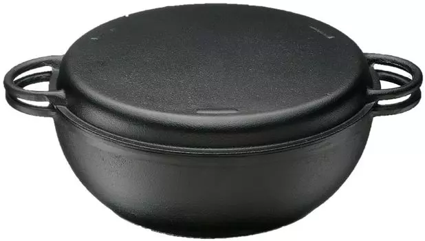 Ishigaki Различные кастрюли IH Совместимая чугунная кастрюля с керамическим шариком Чугунная ширина 33 x глубина x высота 12 см Железная кастрюля с керамическим шариком Варка Приготовление чёрный