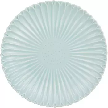 Ishimaru Ceramics Hasamiyaki Plate Dish L 24cm Marigold Light Blue Made in Japan 323090513 (HASAMI Porcelain) Approx. светло-синий