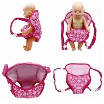 Исходящие пакеты Кукла-переноска на открытом воздухе для переноски куклы-младенца 43 см и куклы-девочки 18 дюймов красный
