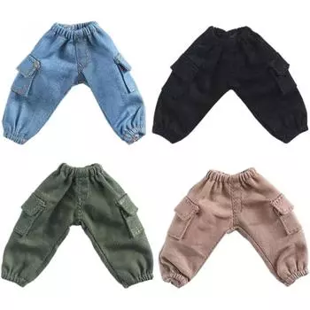 Ishr Obitsu 11 Ob11 Размер OutFit Obitsu Doll 11 см Body Cargo Брюки Рабочая одежда Брюки Свободный крой 5 цветов Комплект из 4 шт. Комплект из 4 предметов
