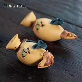 Исинская фиолетовая глина, чай, ручная работа, скульптура, украшения, корень лотоса, модель, чайная статуэтка, искусство, китайский чайный сервиз, декор, аксессуары