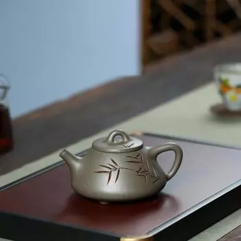 Исинский фиолетовый глиняный чайник, необработанная руда, панцирь краба, зеленый Цзые, каменный совок, ручная роспись, чайник, чайный сервиз кунг-фу, чайник Capaci China