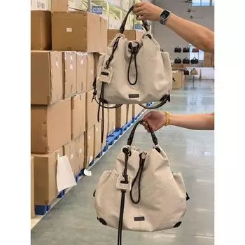 [Isiur/Platinum Ruisi] Large Capacity Work Clothing Computer Bag Girls Minimalist Casual Soft Bed Fancy Backpack Beige/small size
