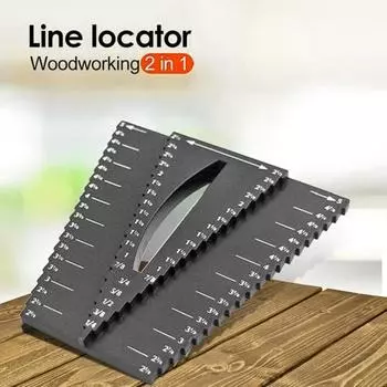 Искатель центра разметочного калибра, пластиковый штангенциркуль 2-в-1, квадратный/круглый искатель центральной линии, локатор деревообрабатывающей линии, измерительные инструменты