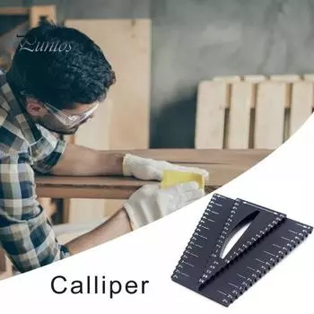 Искатель центра разметочного калибра, пластиковый штангенциркуль 2-в-1, квадратный/круглый искатель центральной линии, локатор деревообрабатывающей линии, измерительные инструменты чёрный