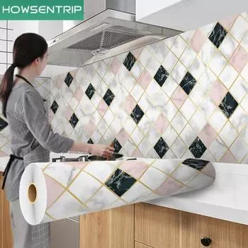 Искра Кухня маслостойкая наклейка водостойкая самоклеящаяся высокая термостойкость обои вытяжка шкафа огнестойкая наклейка на стену 60x300cm