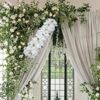 Искусственная цветочная композиция из панелей 3D ряд арка дверь для свадьбы белый