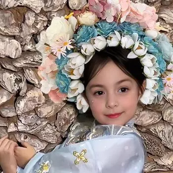 Искусственная цветочная повязка на голову, противоскользящая, легкая, в китайском стиле, искусственная шелковая повязка на голову с цветком, женская, для девочек, аксессуары для волос, головной убор, реквизит для фотосъемки