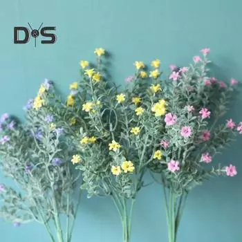 Искусственная гипсофила Babysbreath Цветочная композиция Сад Домашняя вечеринка Декор жёлтый