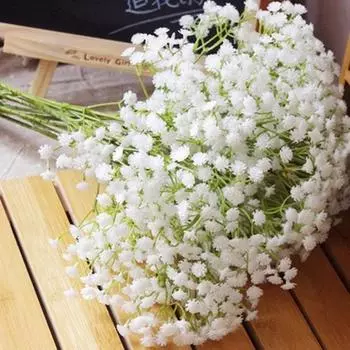 Искусственная гипсофила, лаванда, цветок магнолии, искусственный шелковый свадебный букет, домашний декор. жёлтый