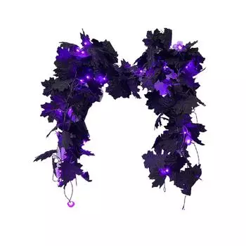 Искусственная гирлянда из клена, освещенная искусственными осенними листьями, искусственное пластиковое растение для внутреннего украшения дома, свадьбы, сада, отеля One Size