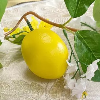 Искусственная гирлянда из лимонов, подвесные лимоны, ротанговая искусственная гирлянда из лимонов с листьями эвкалипта, декор для входной двери из лозы