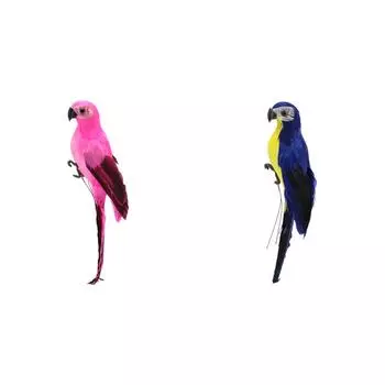 Искусственная имитация пены птица попугай перо садовая птица реквизит декор (Красная роза)