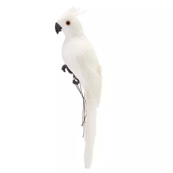 Искусственная имитация пены птица попугай перо садовая птица реквизит декор (красный)